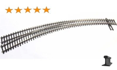 Walthers HO Scale ~ New ~ Code 83 ~ DC/DCC ~ Left Curved Turnout 20/24 ~ 83061 - Image 1 of 4