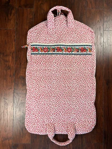 VTG Vera Bradley Red Delft Quilted Separates Bag Hanging Garment Suit Travel HTF - Picture 1 of 24