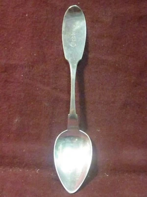 Coin Silver Vintage  1800's  A. McHenry TEASPOON  6 1/8" 20g mono Ordway   - Image 1 of 4