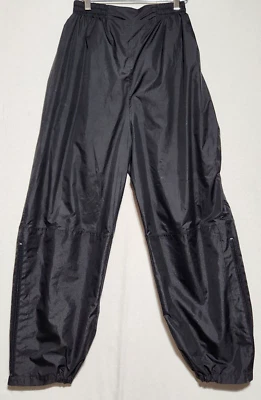 Calça de chuva masculina MOSSI MotorSports corrida impermeável cintura elástica PRETA tamanho Grande - Imagem 1 de 4