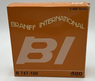 Your Craftsman BigBird 400 Braniff Boeing 747-100 N601BN HC-011 1:400 Diecast LE - Image 1 of 4