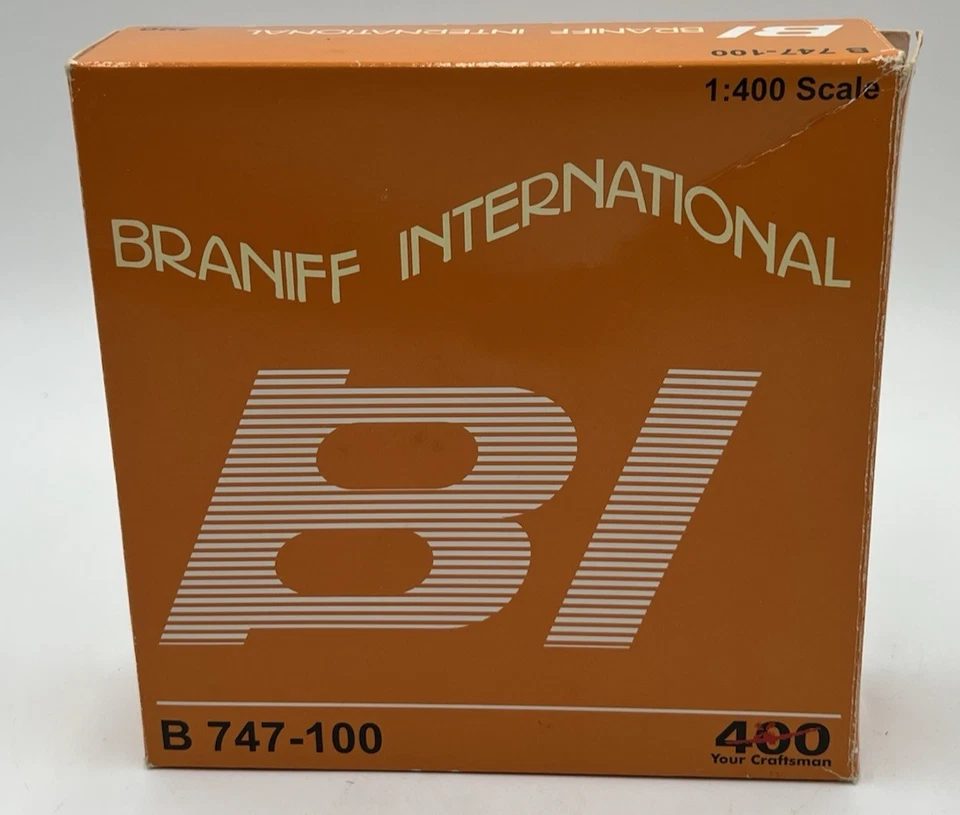 Your Craftsman BigBird 400 Braniff Boeing 747-100 N601BN HC-011 1:400 Diecast LE - Image 1 of 4