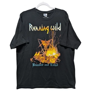 Mid 2000's Running Wild Branded and Exiled Metal T shirt - Picture 1 of 4