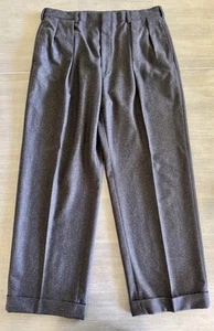 Ralph Lauren Pantalone Uomo 36 Nero Grigio 100% Lana Vestito Pantaloni Ufficio Tasche Logo - Foto 1 di 14