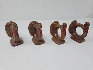 Thanksgiving Napkin Holders Turkeys Set Of Four - Picture 1 of 17