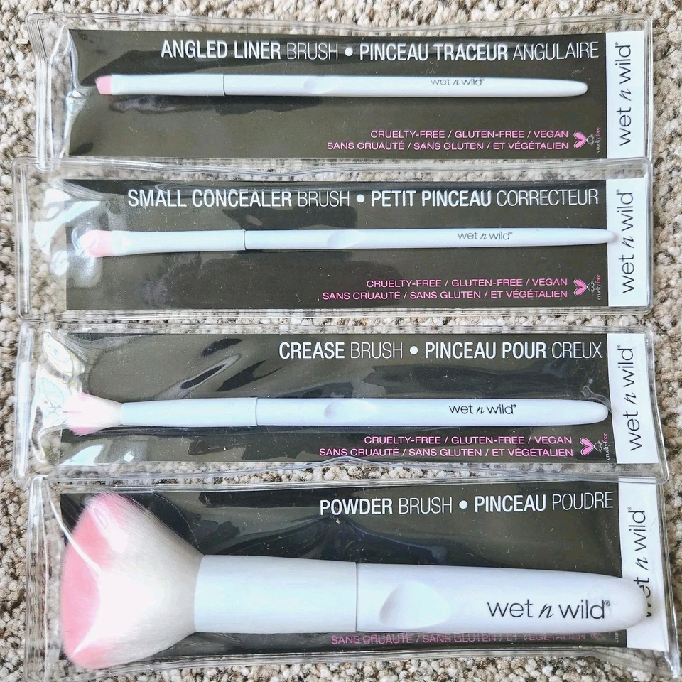 Wet n Wild Makeup Brush Set – 4-Piece  – New & Sealed – Vegan & Cruelty-Free - Image 1 of 1