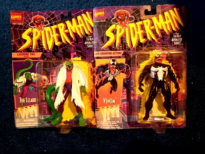 !995 Toy Biz  Spider-Man LIZARD & VEONM Figs unopened - Image 1 of 4