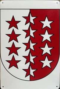 Kanton Wallis Blechschild Sion Sitten Materhorn Zermatt Brig - Bild 1 von 2