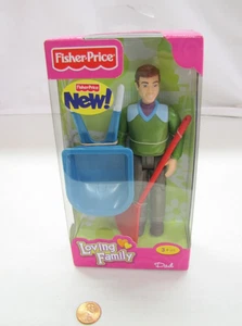 New! Fisher Price Loving Family Dollhouse Dad Doll Wheel Barrow Rake 2011 nib - Picture 1 of 3