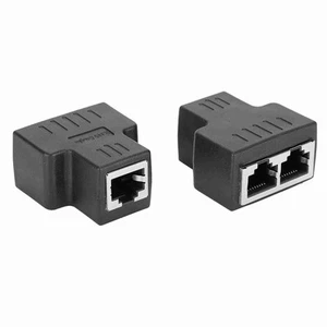 2-teiliger Ethernet-Kabeladapter 1 Eingang 2 Ausgänge RJ45-Buchse LAN-A CHP - Afbeelding 1 van 24