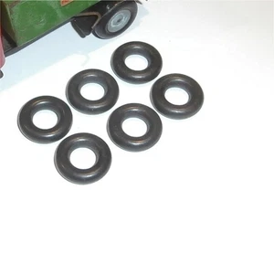 Tri-ang Minic Tires Set of 6 19mm Black Tyres for Cast Hubs Pack #120 - Picture 1 of 6