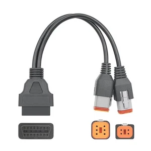 4pin 6pin 2in1 to 16pin for Harley Davidson Motorcycle Diagnostic Tool Connector - Picture 1 of 6
