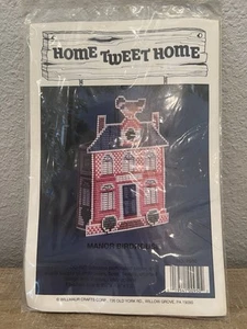 Home Tweet Home Manor Birdhouse Perforated Paper Cross Stitch Kit P950 NOS - Picture 1 of 5
