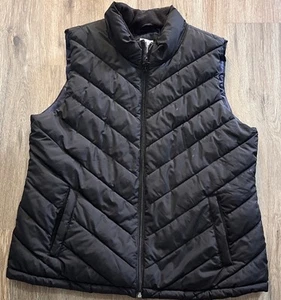 GAP KIDS black Zip Puffer Vest Sz XL Pockets Lightweight - Picture 1 of 6