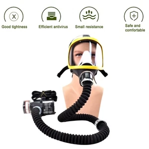 Constant Flow Respirator Supplied Air Fed System-Electric Full Face Gas Mask - Bild 1 von 12