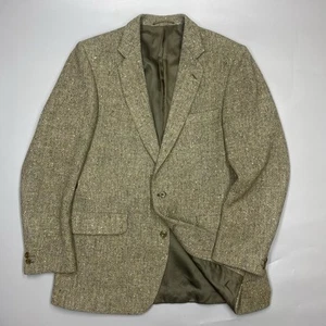 Mens 44L Vintage Magee Tailored Donegal Handwoven Tweed Blazer Ireland Green - Picture 1 of 13