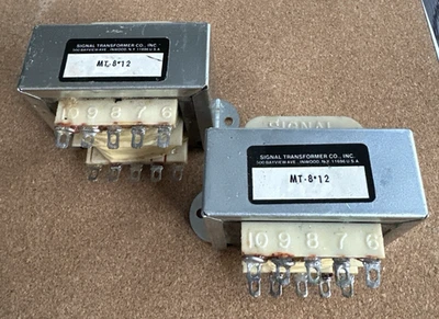 TWO (2) Signal Transformer  MT-8-12, 115/230 VAC, 50/60 Hz, UL/CSA,  NOS - Image 1 of 4