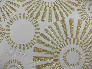Wachsplatten, Verzierwachs, Wachsplatte mit Struktur, weiß-gold - Picture 1 of 1