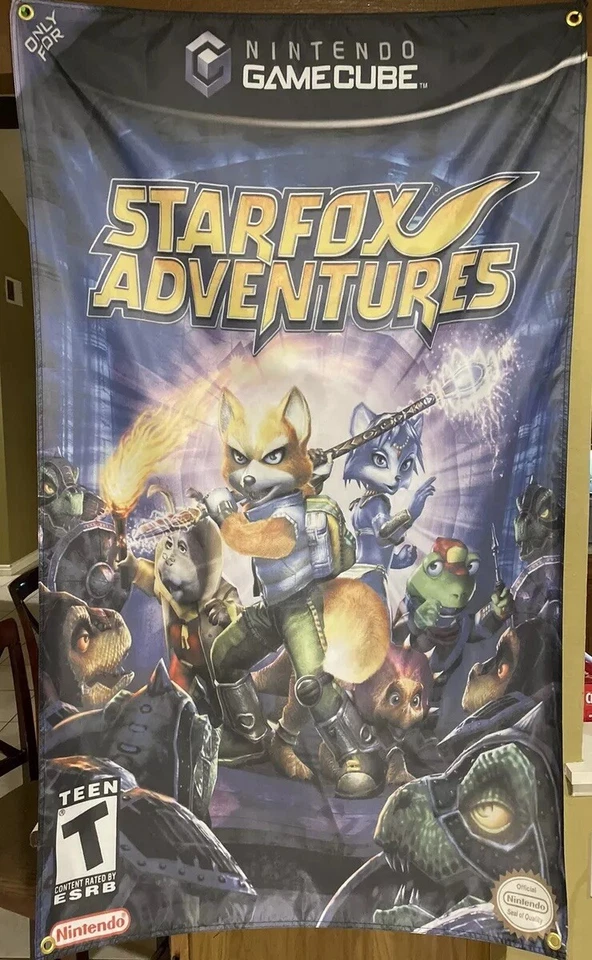 Starfox Adventures 5ft Flag Nintendo Gamecube 2002 Banner Poster - Image 1 of 3