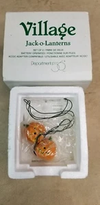 Dept 56 Halloween Jack-o-Lanterns w/ Box Set of 2 on String 52701 9a - Picture 1 of 2
