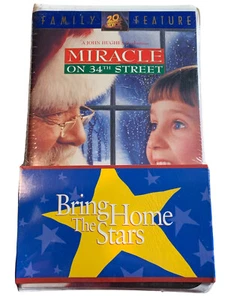 3Pk Christmas themed VHS Christmas Carol, Sound of Music, 34th Street Fox SEALED - Picture 1 of 4