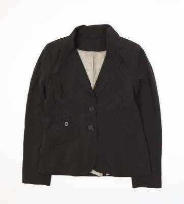 New Look Womens Black Striped Polyester Blend Suit Jacket Size 14 - Image 1 of 4