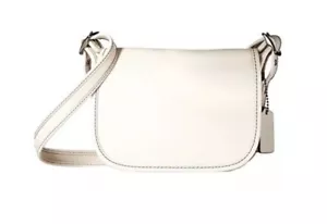 Coach Borsa da Sella Donna 18 In Pelle Con Guanti Dk Gesso #57731 - Foto 1 di 11