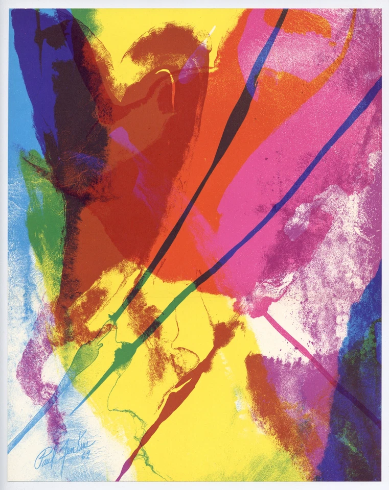 Litografía original de Paul Jenkins impresa en 1970 Foto 1 de 1