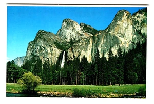 Postcard 4x6 CA Bridalveil Fall from the Valley Yosemite National Park - Picture 1 of 2