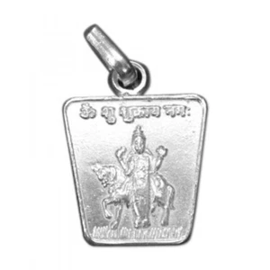 Shukra Yantra Locket Venus Yantram Pendant in Pure Silver for Good Luck Om Pooja - Picture 1 of 2