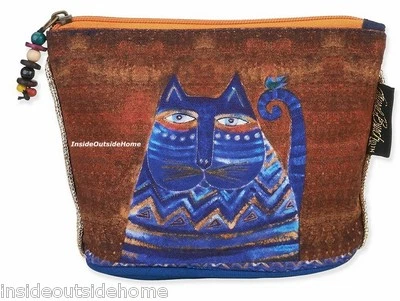 Laurel Burch Azul Gatos Mini Organizador Bolsa Maquillaje Joyería Medios Nuevo RETIRADO Foto 1 de 2