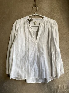 H&M Casual Blouse Shirts Top Size S Womens White Long Sleeve - Picture 1 of 10