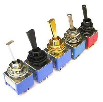 ALLPARTS OR BOSTON Mini interruttore 2 vie DPDT on-on (o utilizzare come on-off)