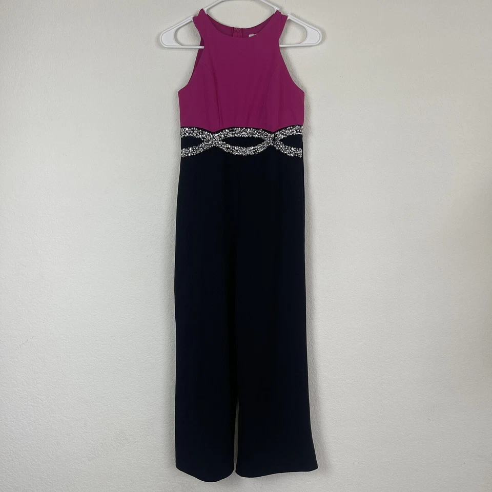 Mameluco Speechless Niños Niñas Talla 12 Rosa Negro Sin Mangas Cintura con Cuentas Foto 1 de 4