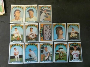 TOPPS 1972 BASEBALL CARD LOT 13 CARDS ANGELS - Picture 1 of 1