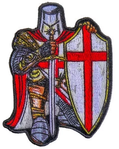 Crusader Knight Christian Patch Small - 3.3x4.5 inch - P4826 - Picture 1 of 5