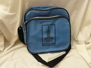 1980 Olympische Spiele Moskau blau Mini Umhängetasche Reisetasche ~ Airway Industries Inc - Bild 1 von 13