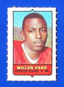 1969 Topps FOOTBALL 4 In1 SINGLE #NNO MILLER FARR HOUSTON OILERS (SB1) - Picture 1 of 1