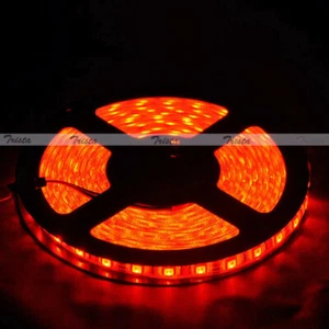 Waterproof Red 5M 300 Leds 60/M 5050 SMD LED Flexible Strip Light 12V White PCB - Picture 1 of 9