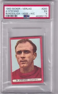 Sicker Publisher 1963 Wiesbaden Bundesliga Aces No. 283 Alfredo Di Stefano PSA 5 - Picture 1 of 2