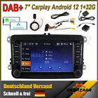 7'' Autoradio DAB+ Carplay Android 12 GPS Für VW Touran GOLF 5 6 Passat Tiguan