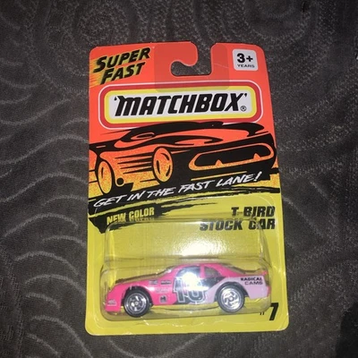 Matchbox Super Fast 1994 T-Bird Stock Car 1:64 Diecast Car New In Package #7 - Image 1 of 2