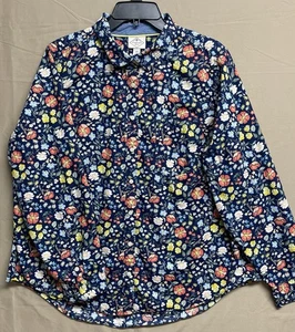 St Johns Bay Button-up Shirt Size XXL Long Sleeve 100% Cotton Floral Blouse Top - Picture 1 of 13