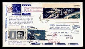 DR WHO 1967 SPACE ROCKET MAIL EZ #101C1 FDC COMBO JOHN F KENNEDY JFK M49941 - Picture 1 of 2