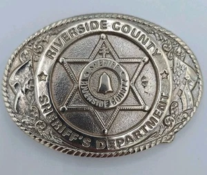 Vintage Riverside County Sheriff's Department Cali Belt Buckle Creative Castings - Picture 1 of 5