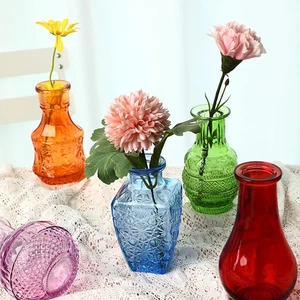 DEAYOU 10-Pack Glass Bud Vases Small Clear Flower Vase for Centerpiece Mini V... - Picture 1 of 12