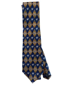 Milwaukee Brewers 100% Silk Neck Tie MLB NWT - Picture 1 of 3