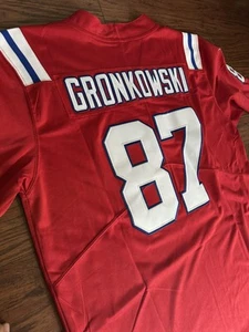 New England Patriots Jersey #87 Gronkowski Nike L Red jersey Stitched - Picture 1 of 8