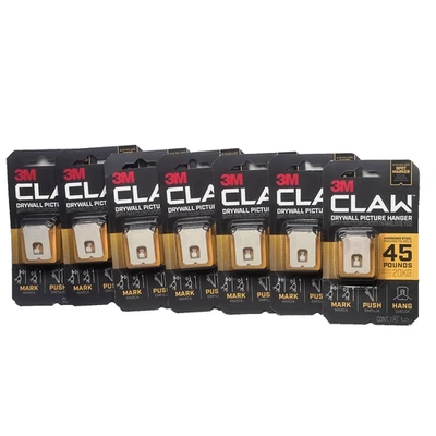 Perchas para paneles de yeso 3M CLAW 45 lb. / Paquete de 7 - NUEVO Foto 1 de 3