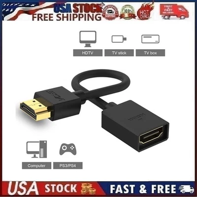 VCE HDMI Extender Cable 8K High-Speed Male to Female Extension Adapter - Image 1 of 4
